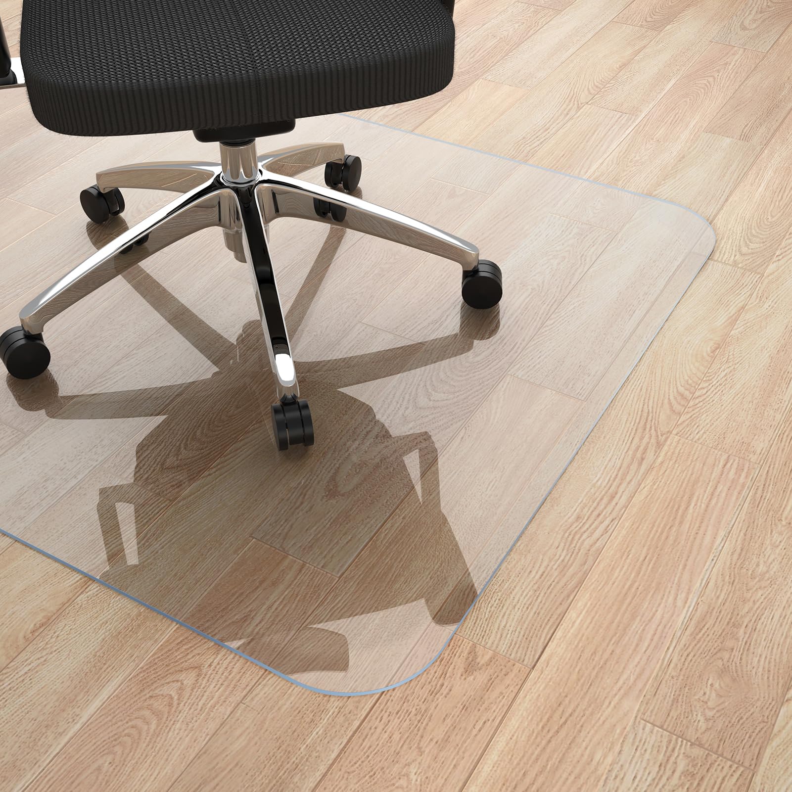 Yecaye Office Chair Mat for Hardwood Floor, 36" x 48" Office Floor Mat, Computer&Desk Chair Mat, Plastic Mat for Office Chair, Chair Mat Heavy Duty Wood/Tile Protector for Rolling Chairs, Rectangle