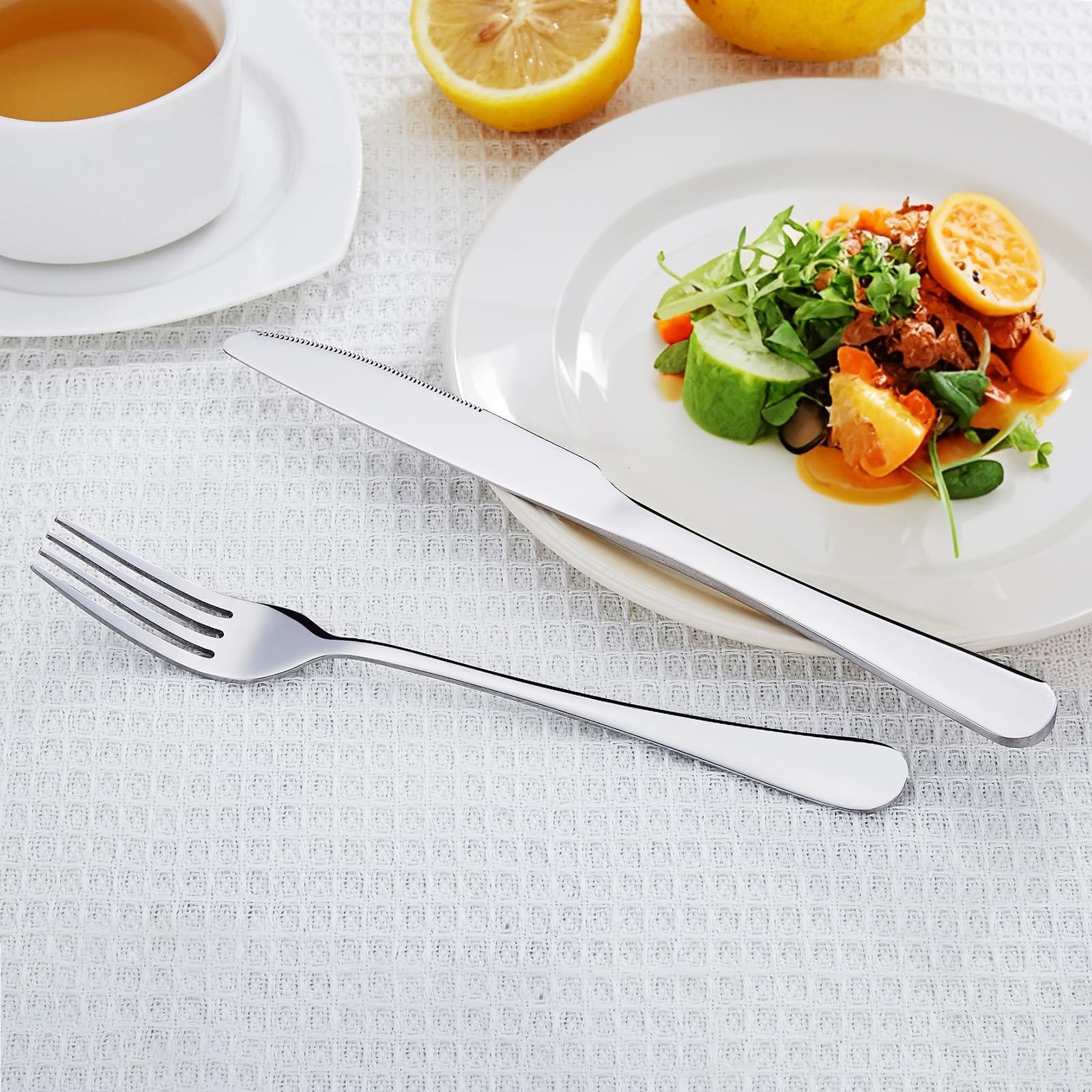 Distfeat 36 Piece Dinner Fork Set (8 Inches) - Premium Stainless Steel Cutlery Forks -Table Forks for Home or Restaurant, Mirror Polished and Dishwasher Safe