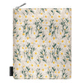 Dadanism Daisy Embroidered Book Sleeve with Zipper, Book Protector Pouch Books Lovers Gifts Bookish Gifts B-OOK Cover with Front Pocket for Hardcover Paperback, for Reader Teacher, Beige