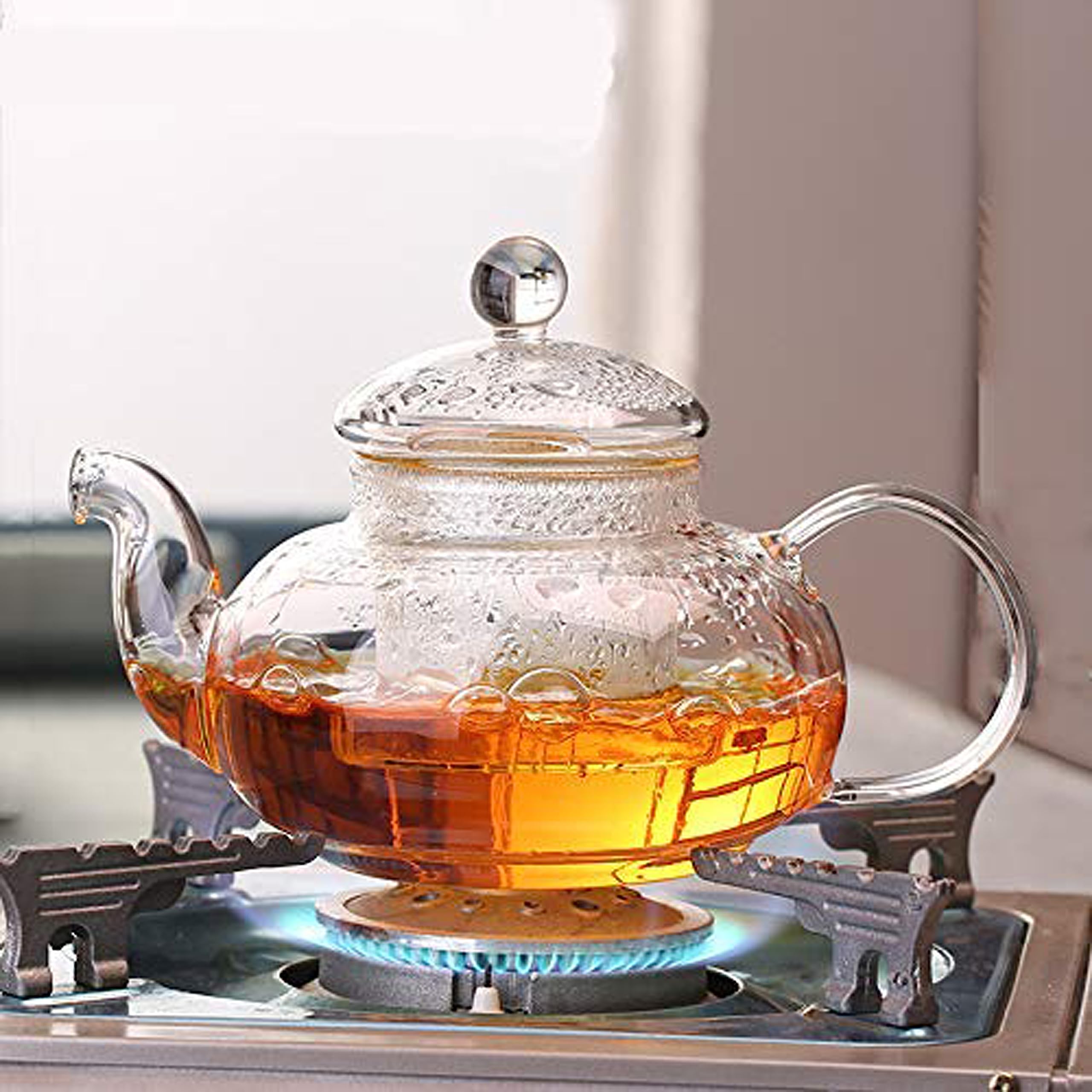 Cuisiland Elegant 800ml Removable Glass Filter Borosilicate Glass Teapot