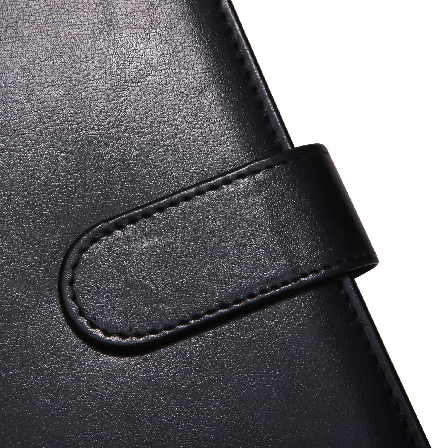 Padfolio Clipboard Folder File Folder With Pocket, Faux Leather Clipboard Storage For Letter Size A4 Wring Pad for Business School Office Conference (Black)