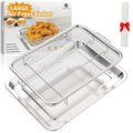 Air Fryer Basket, Large Size 15.6“ x 11.6“ Air Fryer Tray with 30 PCS Parchment Paper for Oven, YEPATER Stainless Steel Air Fryer Pan with Crisper Tray for Baking Fries,Bacon,Chicken
