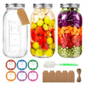 UrSpeedtekLive 64 oz Wide Mouth Mason Jars with Lids and Bands, 3 Pack Half Gallon Canning Jars, Large Glass Jars for Pickling, Preserving, Meal Prep