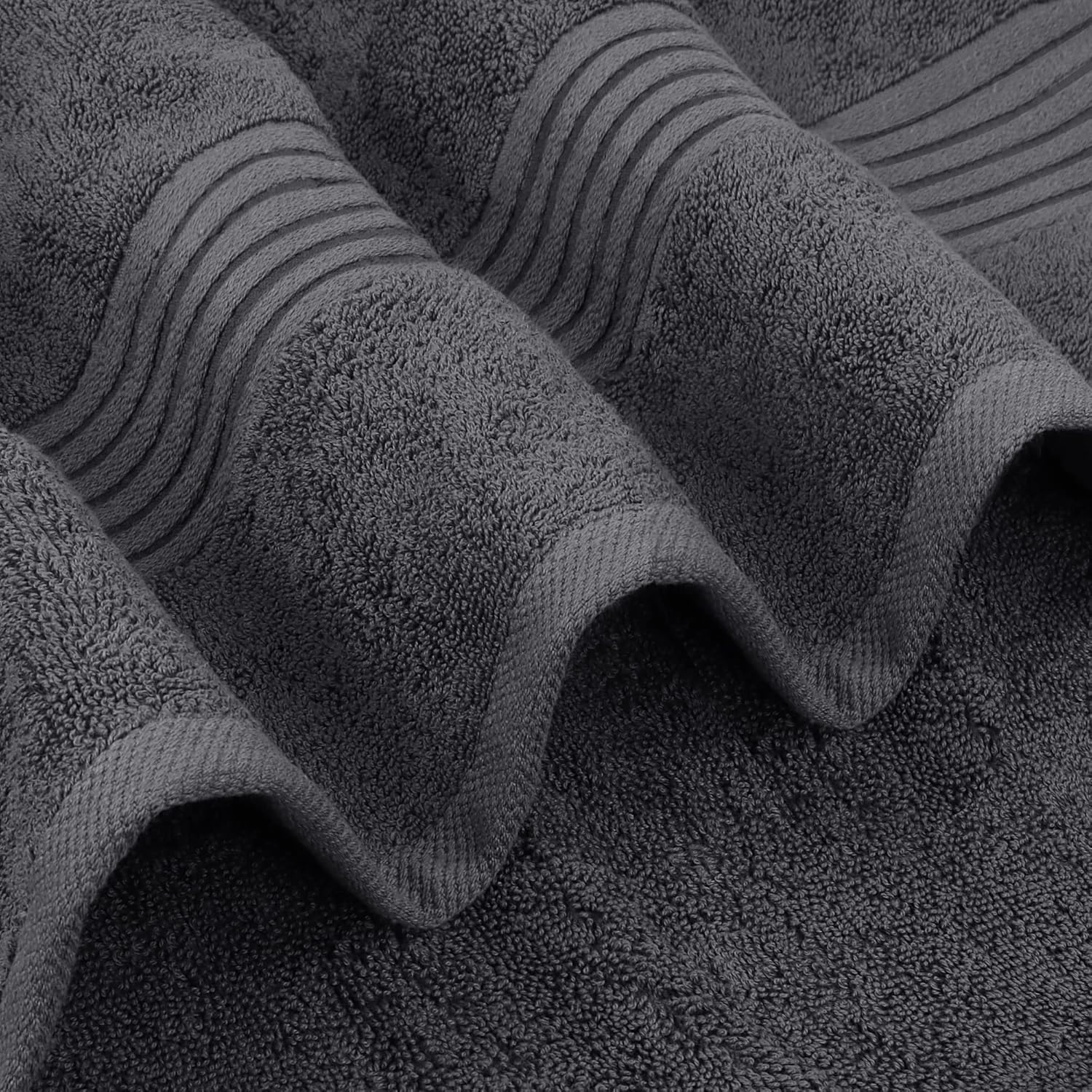 Utopia Towels Premium 100% Combed Ring Spun Cotton Bath Towels, Ultra Soft and Highly Absorbent, 27 by 54 inches, Large Bath Towels, 4 Pack, Grey
