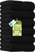 Utopia Towels Premium Black Hand Towels - 100% Combed Ring Spun Cotton, Ultra Soft and Highly Absorbent, 600 GSM Extra Large Hand Towels 16 x 28 inches, Hotel & Spa Quality Hand Towels (6-Pack)