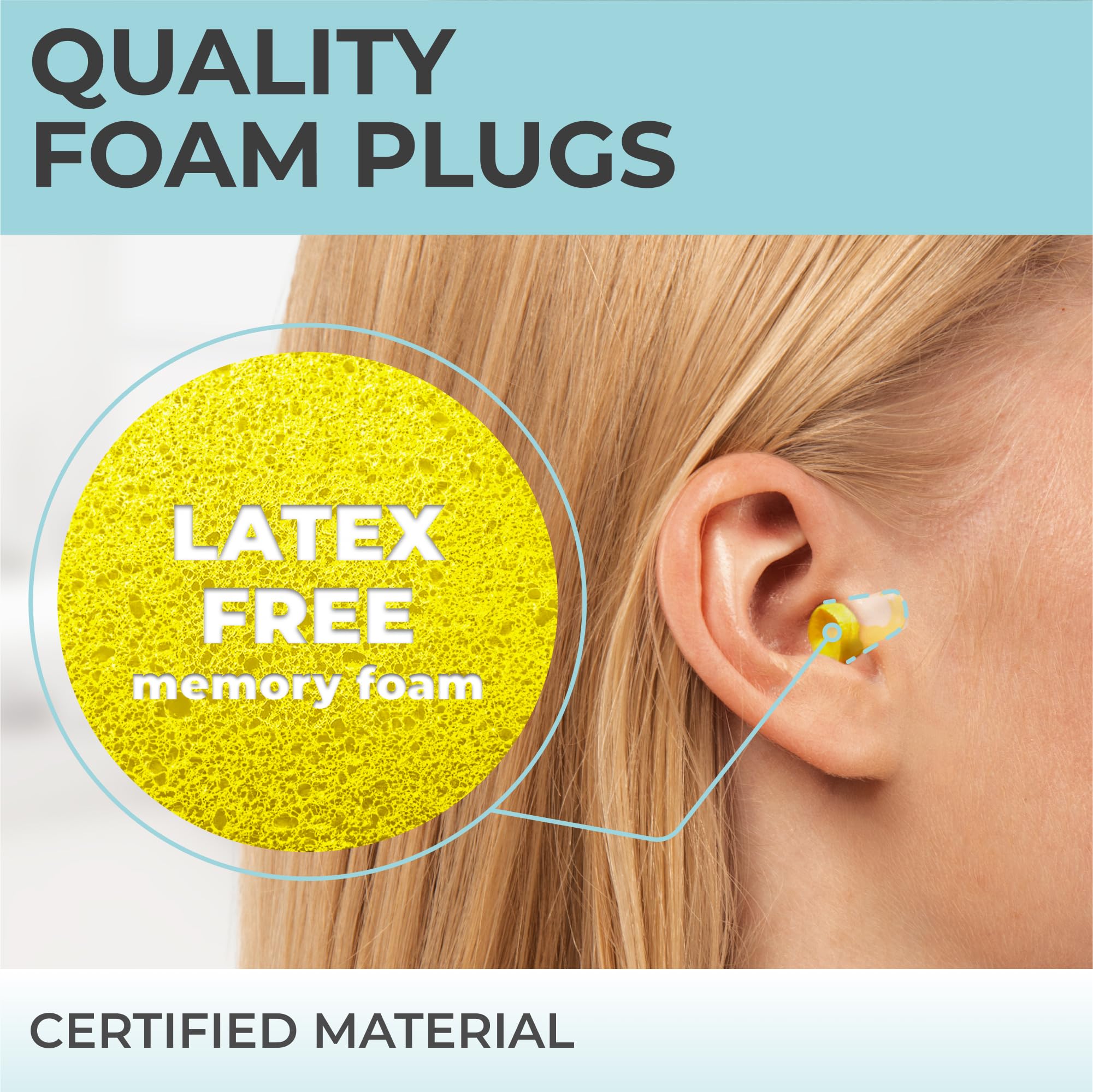 PQ Small Ear Plugs for Sleeping - 40 Soft Earplugs for Small Ear Canals, Ear Plugs for Sleeping Noise Cancelling Level 32 dB, Earplugs Sound Blocking Sleeping, Earplugs Sleep for Women and Men