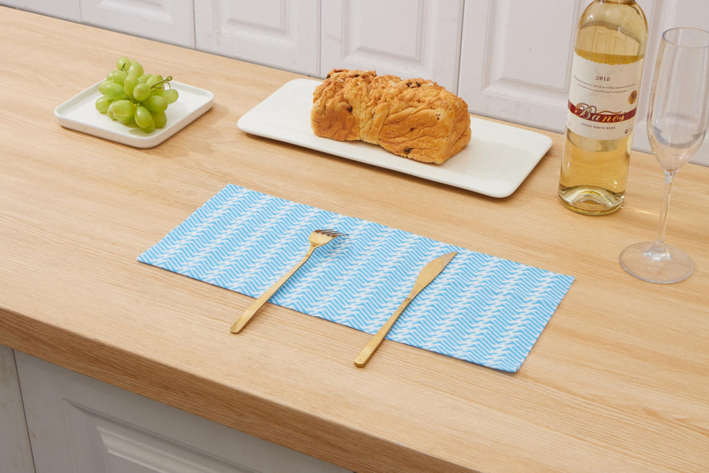 Peachicha Disposable Cleaning Cloth Washing Cloth for Kitchen, Multi-use Dish Towels, Disposable Dish Cloths, Cleaning Rags,100 Count, Blue