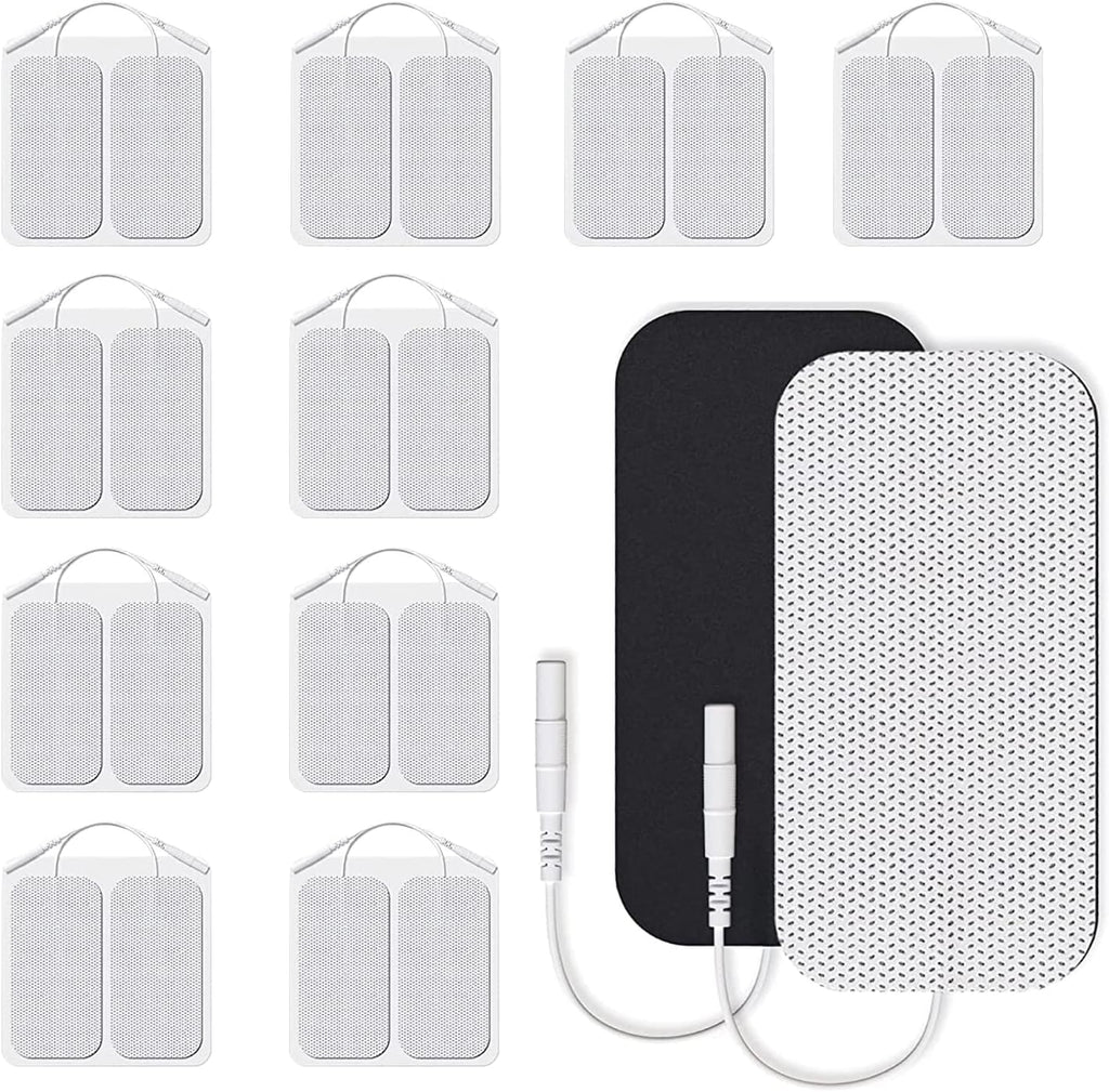 TENS Unit Pads TENS Replacement Unit Pads Electrodes Pads 2”x 3.5” 20Pack Reusable Self-Adhesive Pads,Latex-Free Self-Adhesive TENS Pads for TENS/EMS Muscle Stimulation Machine