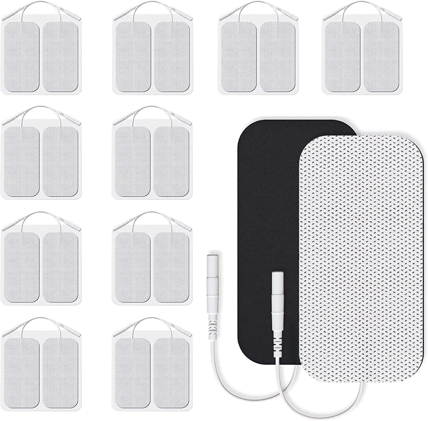 TENS Unit Pads TENS Replacement Unit Pads Electrodes Pads 2”x 3.5” 20Pack Reusable Self-Adhesive Pads,Latex-Free Self-Adhesive TENS Pads for TENS/EMS Muscle Stimulation Machine