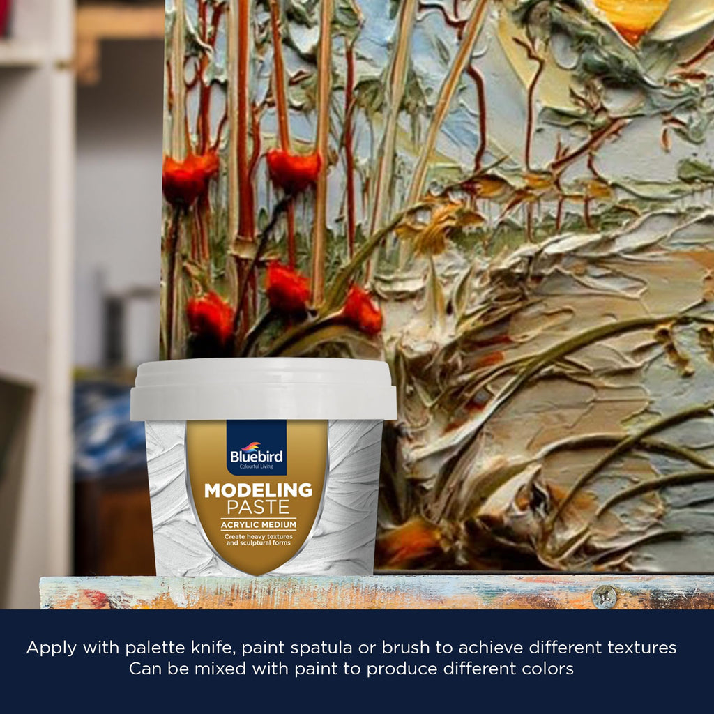 Bluebird Modeling Paste 5.3oz / 150GM - High Density, Acrylic Medium - for Texture and Thickness, Dimension Additive