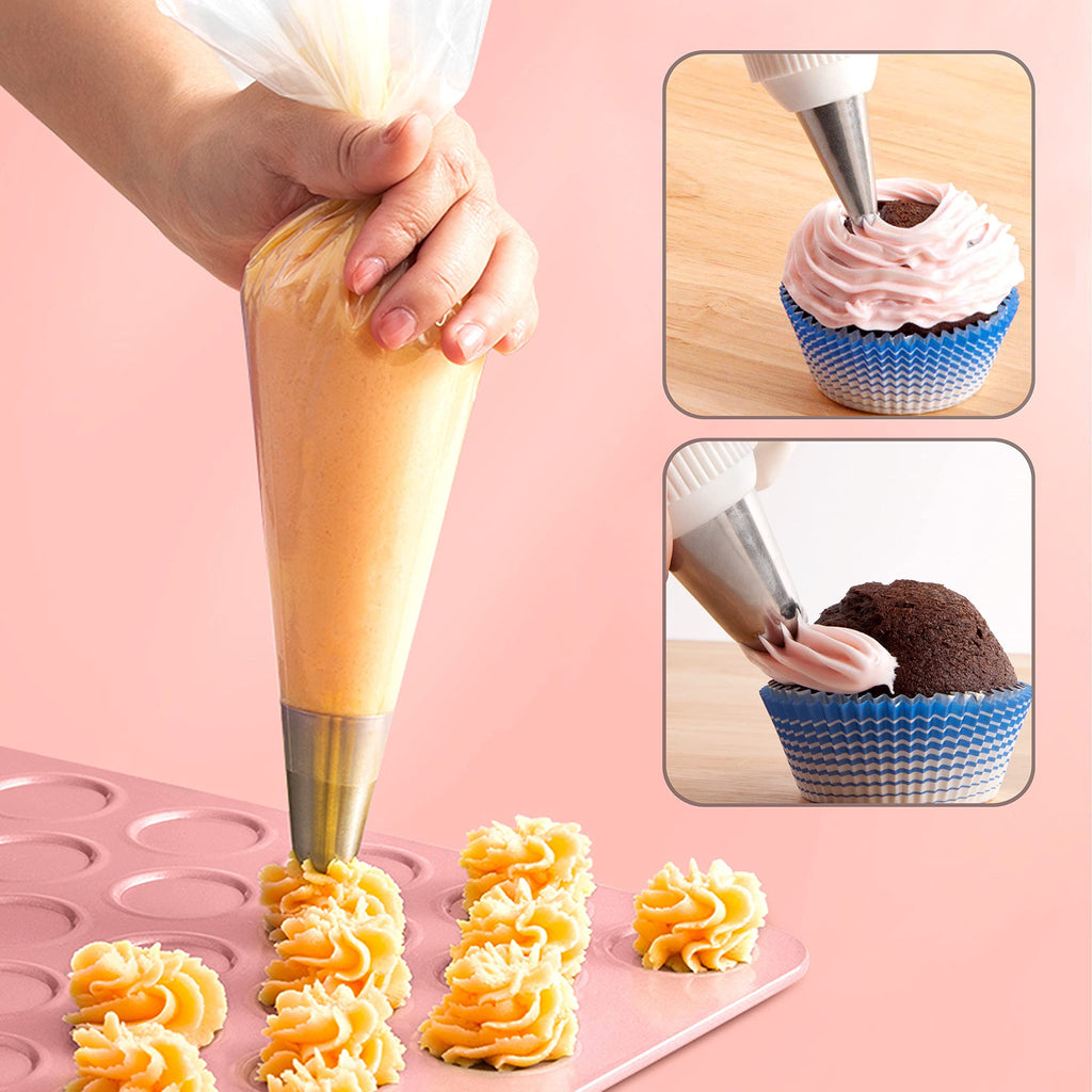 Icing Piping Tips Set Icing Piping Tips Set,52 Piping Tips,2 Flower Nails and 1 Coupler.A Durable and Convenient Box.