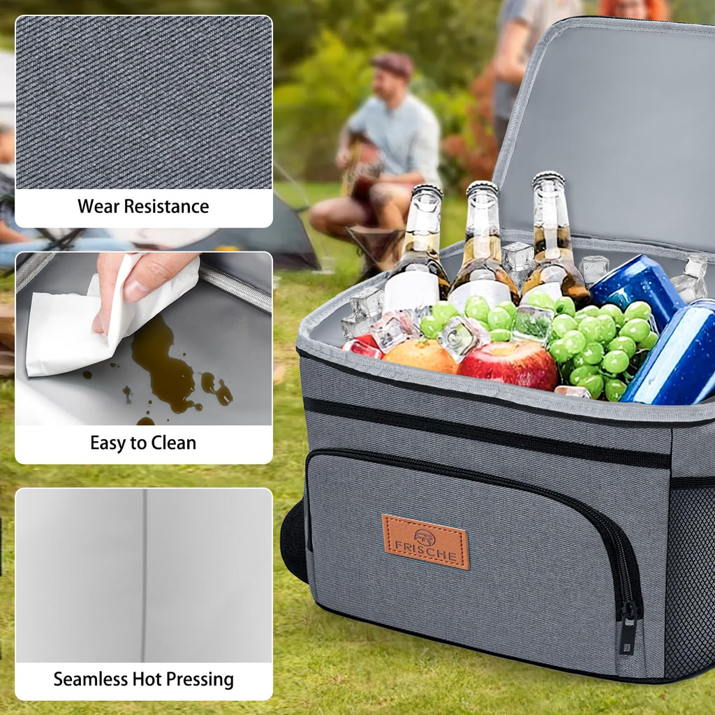 Adtefon Cooler Bag Insulated Large Soft Lunch Bag for Men Women,14L Waterproof Leakproof Portable Lunch Box for Work Office Beach Picnic