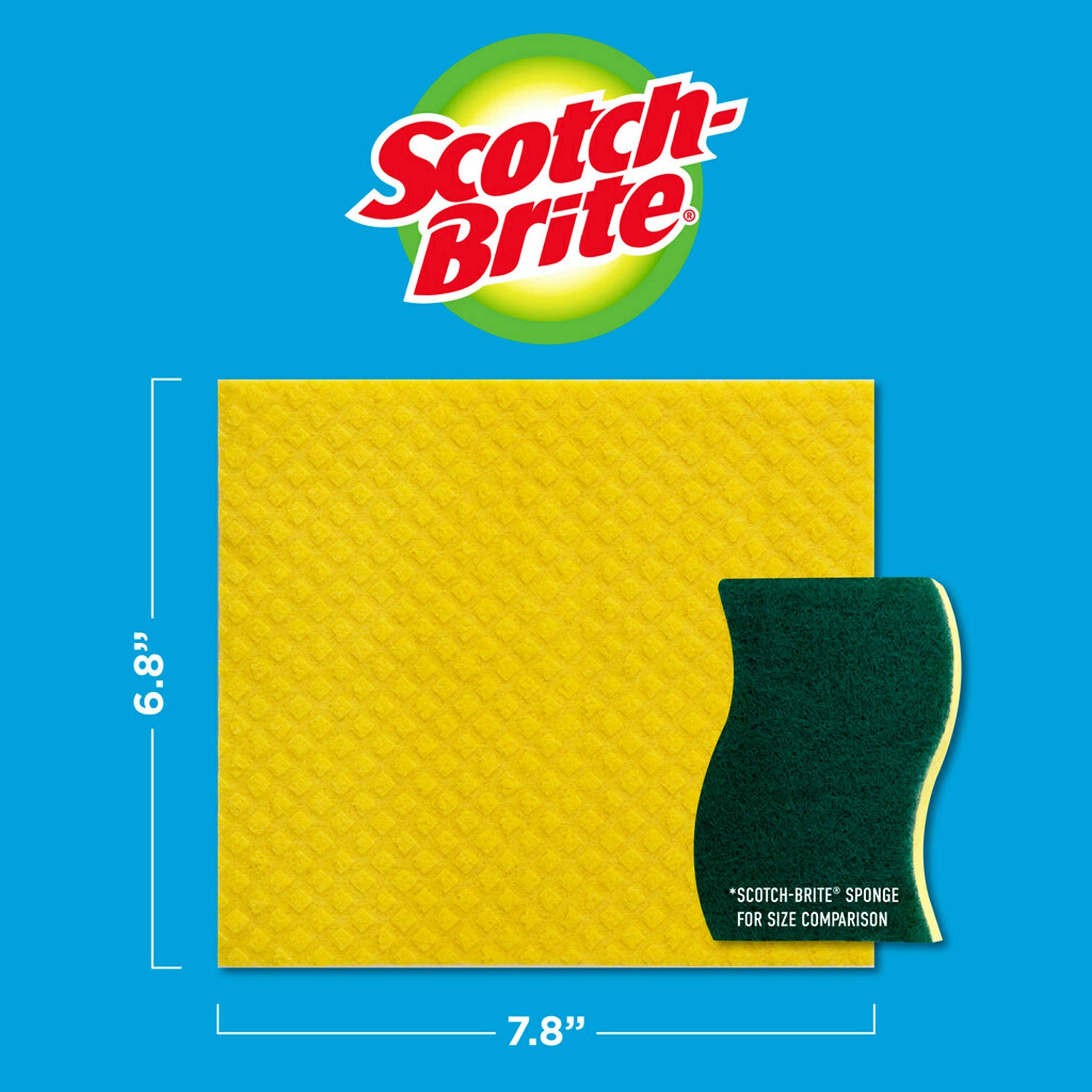 Scotch-Brite Sponge Cloth, 2-Cloths/Pk, 12-Packs (24 Cloths Total)