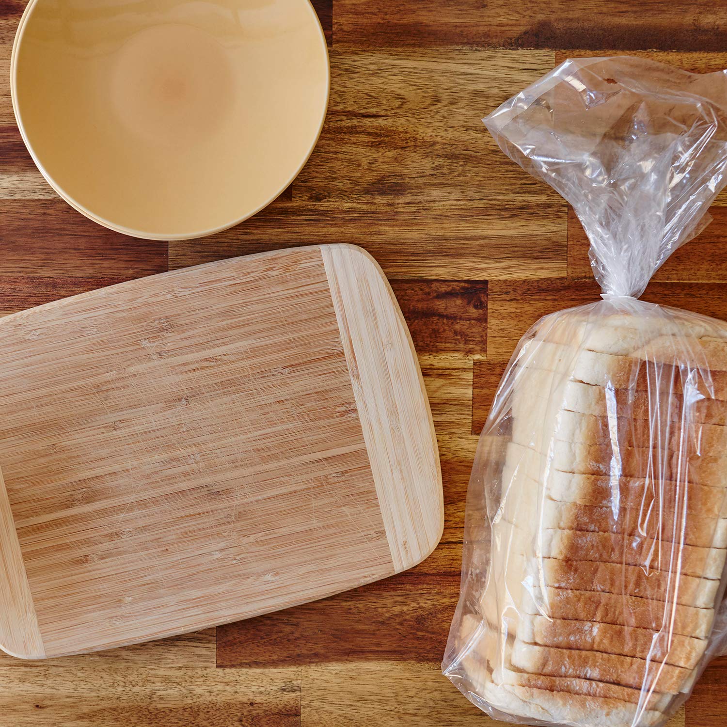 Bread Bags With Ties,100 Pieces 18x4x8 Inches Reusable Plastic Loaf Storage Bags for Homemade Bread Gift Giving