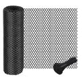 GENNIZZ Plastic Chicken Wire Mesh, 0.4m x 5m Plastic Wire Mesh Fence Roll, Garden Netting Fencing Barrier for Poultry,Dog (15.7IN x 16.4FT, Black)