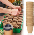 100-Pack 3 Inch Peat Pots for Seedling with Plant Labels, Biodegradable Plant Cups, Seed Starter Pots with Mini Seedling Tools for Garden Germination Nursery Pot