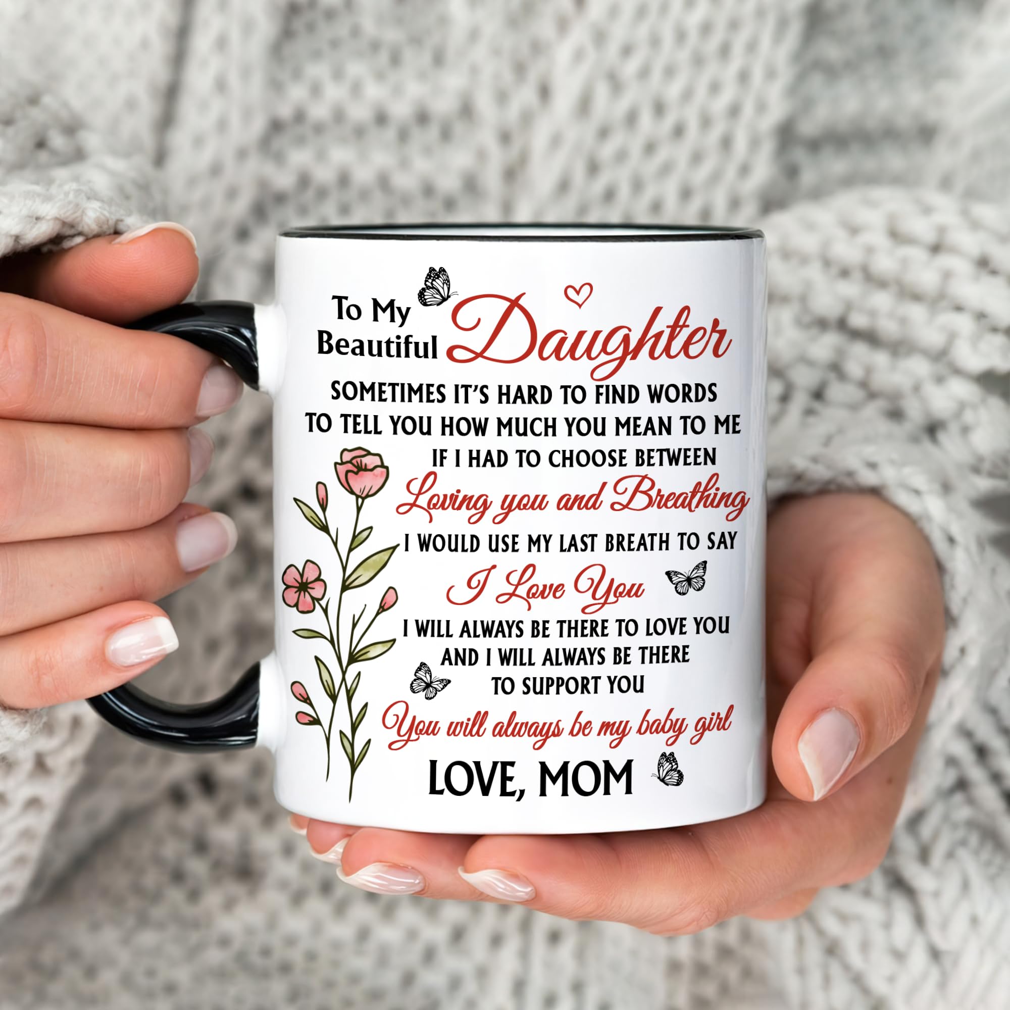 Hyturtle to My Daughter Coffee Mug 11oz for Daughter from Mom - Mom's Choice for Mother's Day, Birthday, Christmas