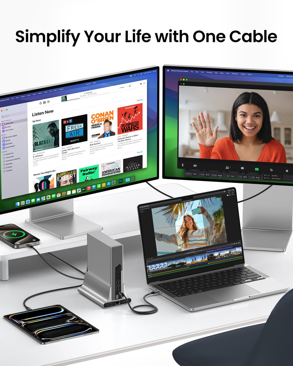 Silkland USB 4 for Thunderbolt 4 Cable 1FT, 40Gbps Data Transfer, 240W PD 3.1 Fast Charging, 8K/5K@60Hz, Short USB C Data Cable, Compatible for SSD, MacBook, iPhone 17, Docking, Mac mini
