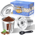 AANQQ Reusable K Cups Coffee Pods: Upgraded Dual-Layer Mesh Stainless Steel K Cup - Refillable Metal Coffee Pods Filter Fit Keurig 1.0 Coffee Maker - Richer Coffee/NO-Residue/Eco-Friendly (2-Pack)