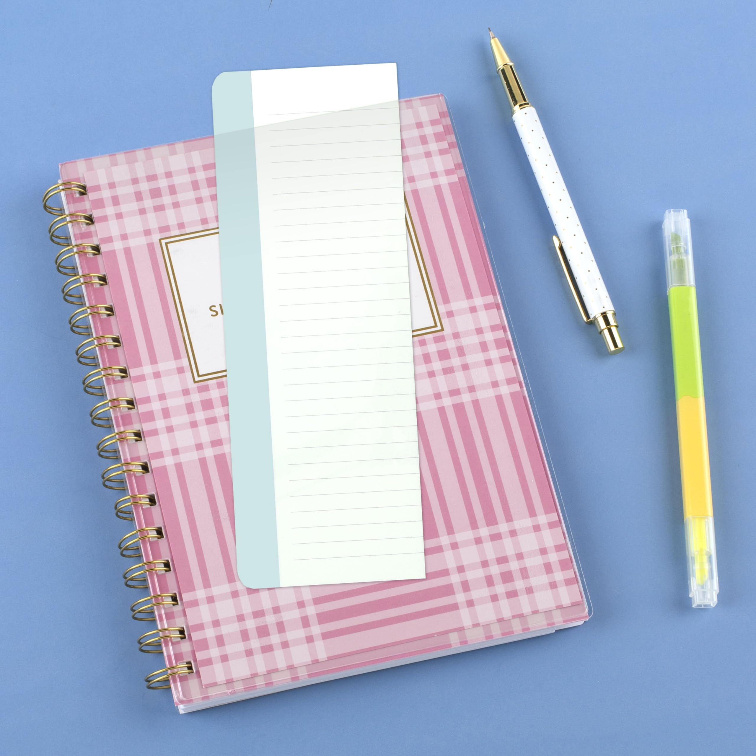 AT-A-GLANCE Planner 2026-2027 Weekly & Monthly Academic 12-Month July-June, 5-1/2" x 8-1/2", Front Cover Pocket, Simplified by Emily Ley, Oversized Plaid (EL51-201A)