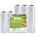 Anysea Vacuum Sealer Food Saver Bags - Sac Sous Vide Rouleau Alimentaire,8 11 inch 10 feet 5 Rolls, BPA Free Vacuum Seal Rolls for Commercial/Family,Seal a Meal Vacuum Sealing Bags