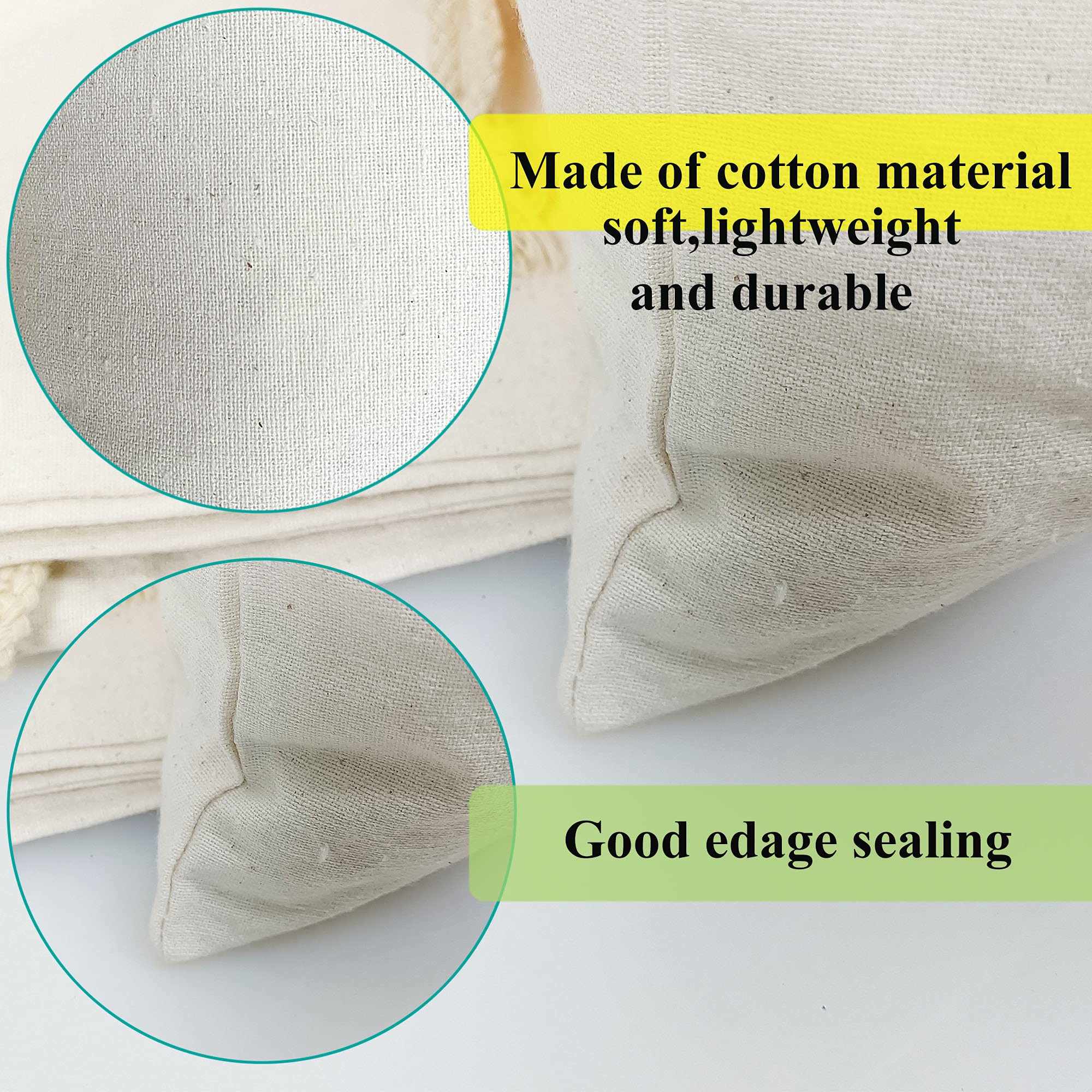 Freletry 8 PCS 10"x12"/25x30cm Drawstring 100% Cotton Muslin Bags Reusable Storage Bag for Shopping Home Kitchen Food Grocery Vegetable Storage etc. (8 PCS 10"x12"/25x30cm)