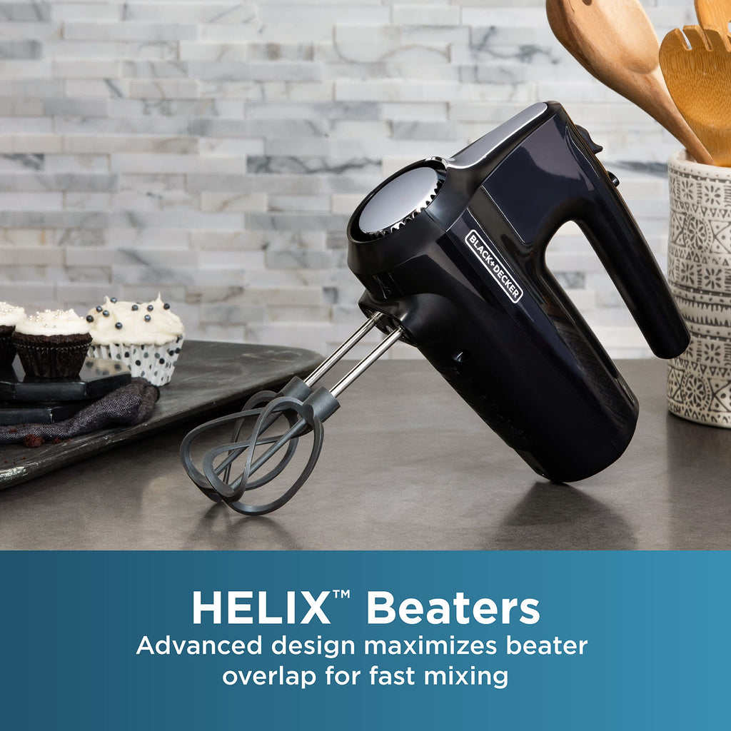 BLACK+DECKER Hand Held Mixer MX610BC, 5-Speed, Black