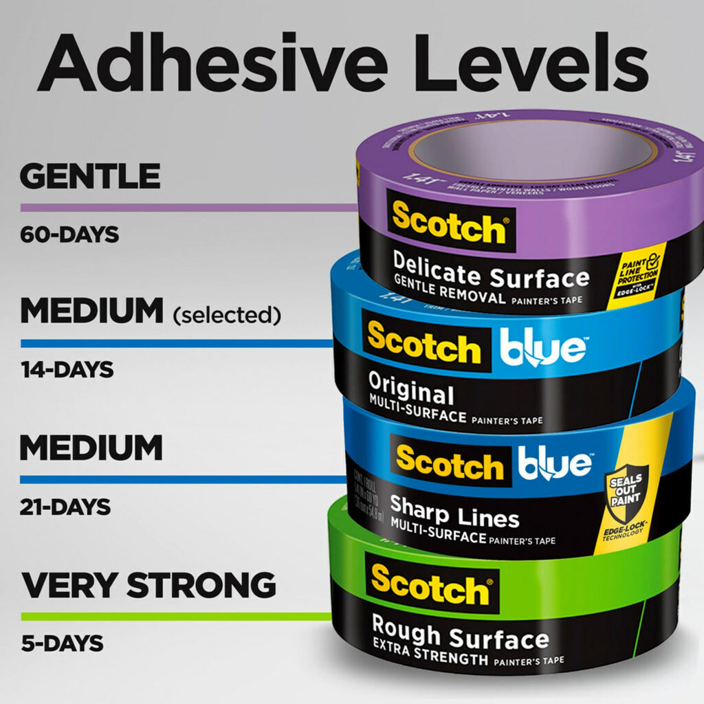 Scotch Painter’s Tape ScotchBlue Original Painter's Tape, Multi-Surface, 36 mm (4 Rolls) - 2090-1.41 Inch X 60 Yards, Blue (2090-36EP4)