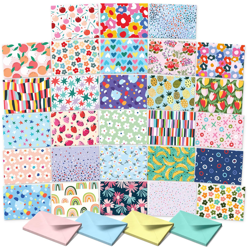 S&O Blank Cards for All Occasions in One Box Set - Blank Notecards for Handwritten Messages - All Occasion Notes Assortment Box with covers - 100 Vibrant Notecards and Envelopes Pack