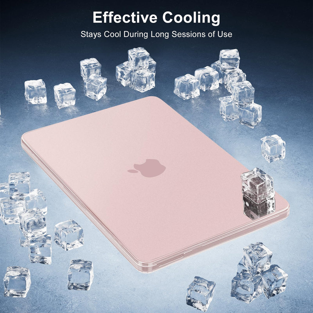 MOSISO Compatible with MacBook Neo 13 inch Case 2026 Release Model A3404 with A18 Pro Chip, 4 in 1 Kit Matte Finish Seamlessly Closes&Fingerprints-Resistant Protective Hard Shell Case, Blush Clear