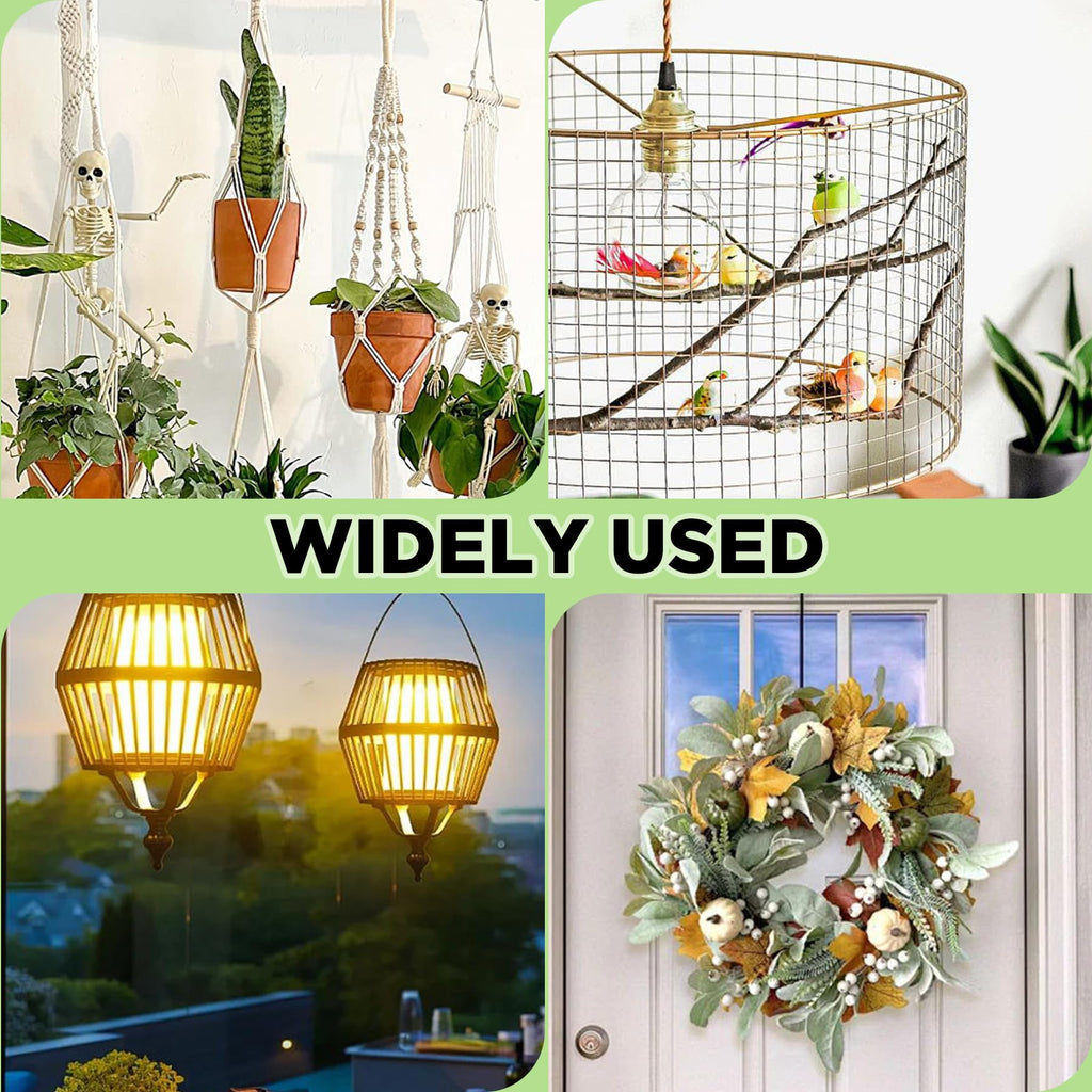 50 Pack Screw Hooks for Outdoor String Lights, Q Hangers String Light Hooks, Ceiling Hooks with Safety Buckles, Swivel Hanging Basket Patio Light Hooks for Plants Christmas Light
