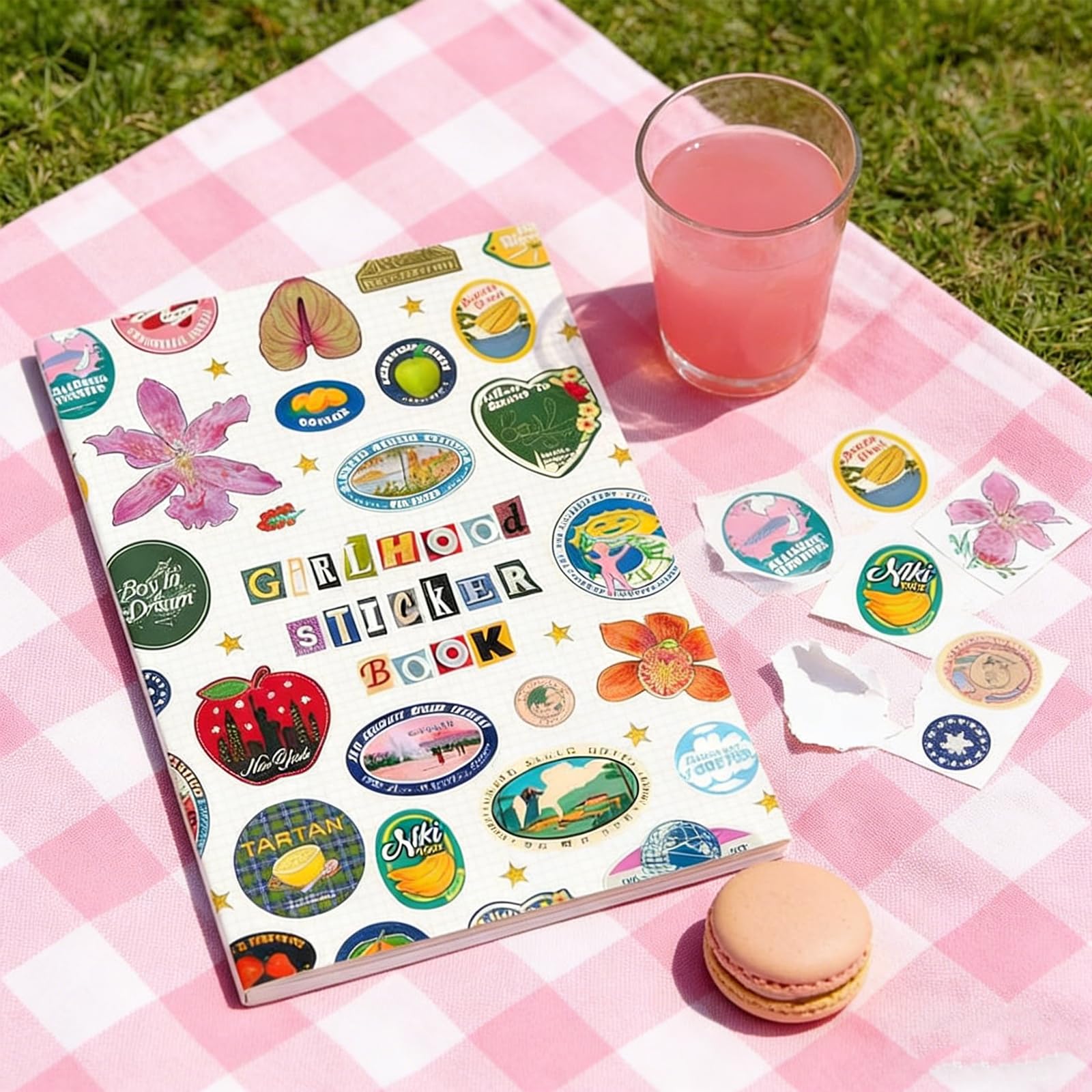 Girlhood Sticker Book - Aesthetic Cozy Stickers (1260+ Vintage Retro Designs) | Journaling/Scrapbooking DIY, Campus & Coffee Shop Craft Gift