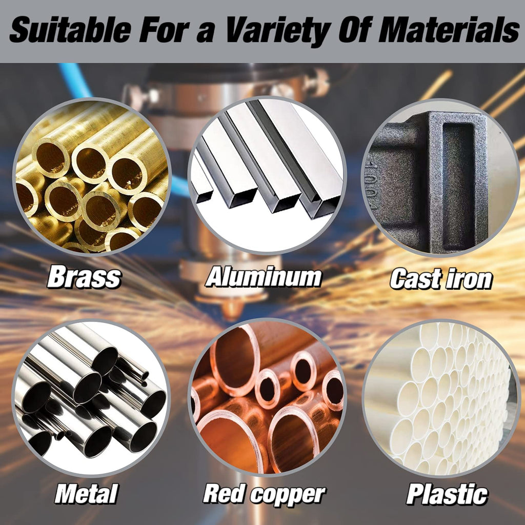 5 Piece NPT Thread Forming Taps, Pipe Taps Set, High-Speed Steel Drill Bits for Cleaning or Re-Thread Damaged or Jam Pipe Threads, Size 1/8", 1/4", 3/8", 1/2", 3/4"