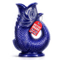 Glug Jug The Bubble Jug® Dark Cobalt Blue 50 fl oz 1.5L Litre Extra Large Gurgle Pitcher Jug Fish Shaped Decorative Ceramic Glugging Cocktail, Water and Gin Jug and Gurgling Carafe Pot