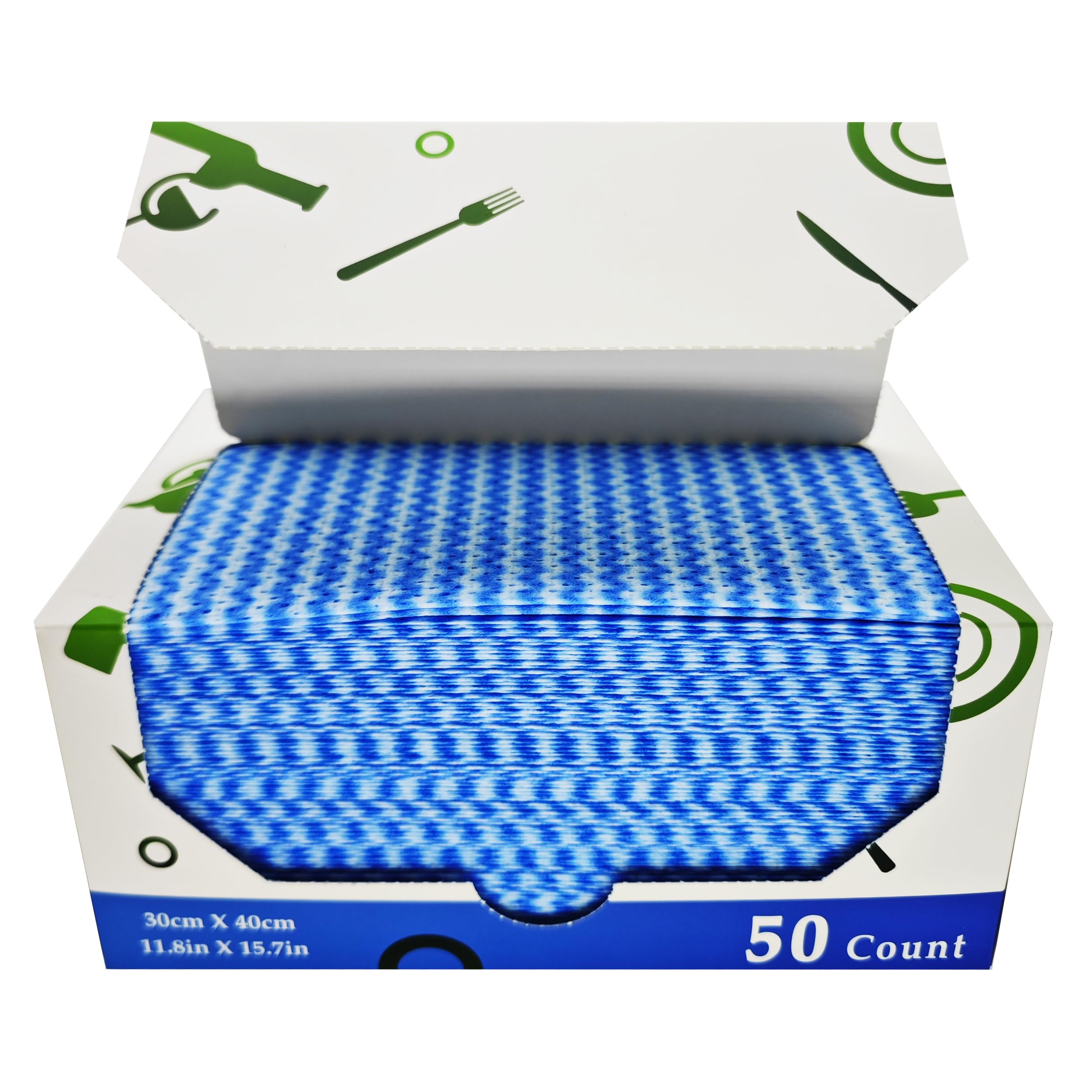 Atitifope Multi-Use Reusable Cloths - Heavy Duty Wipes for Kitchen, Bathroom & Car (50 Count (Pack of 1))