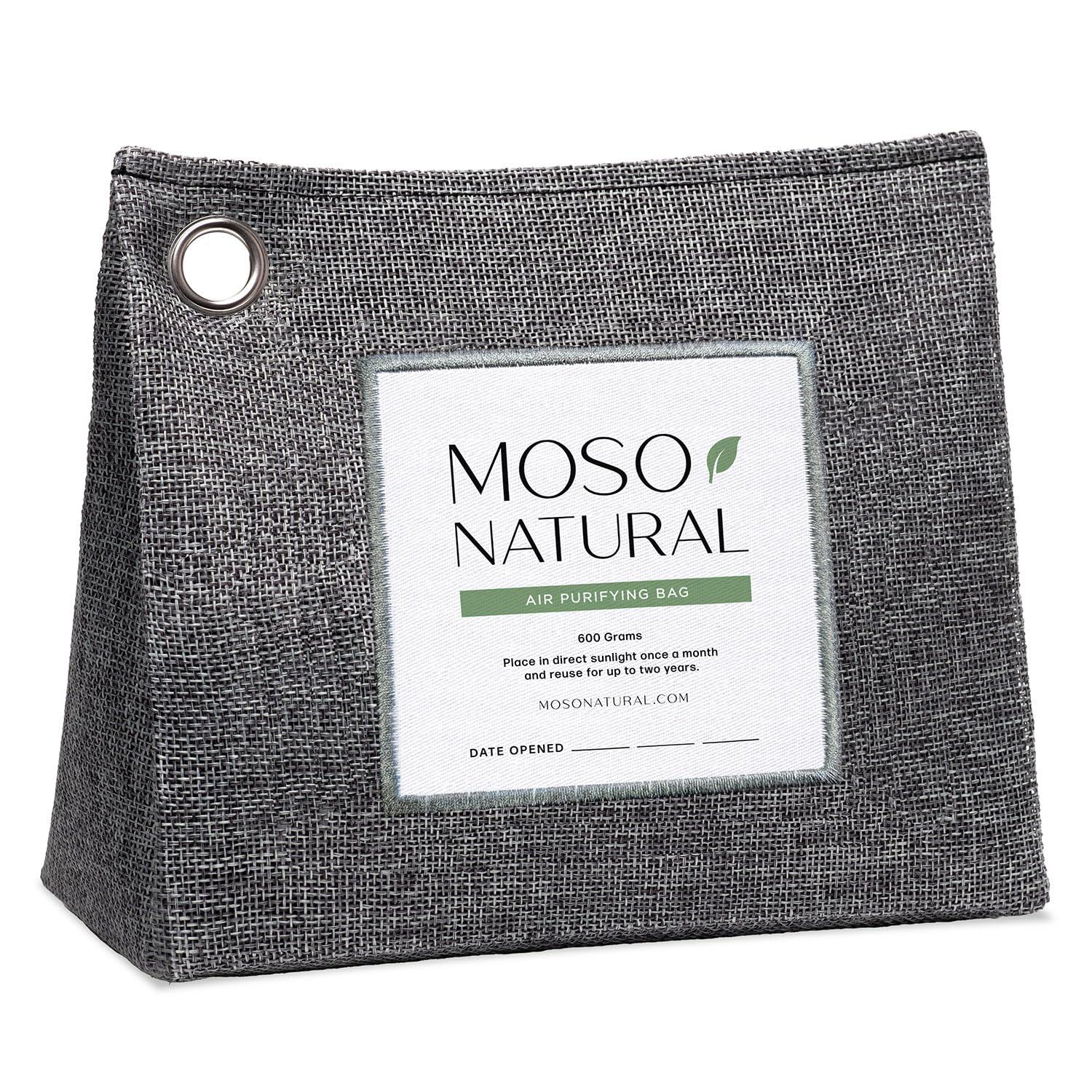 Moso Natural Air Purifying Bag 600g (21oz) Premium Bamboo Charcoal Odor Absorber | Pet Odor Eliminator for Home | Room Deodorizer for Large Spaces, Bedroom, Kitchen, Basement | Unscented Charcoal Bags