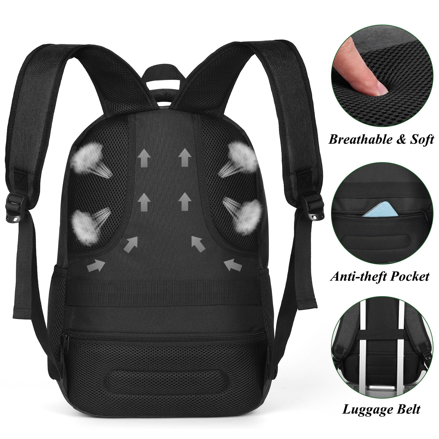 Backpack for Men and Women,School Backpack for Teenager,15.6 inch Laptop Bookbag with USB Charging port for Business Work College Travel