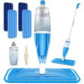 Microfibre Spray Wet Mops with 4X Washable Reusable Pads - EXEGO Dust Dry Mop for Hard Floors Wood Floor Flat Mop with Spray for Tile Vinyl Laminate Wood Ceramic Hardwood Floors Cleaning