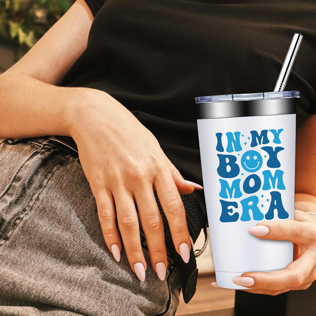 Grifarny Boy Mom Gifts - New Moms Gifts for Women - First Mothers Day Gift for New Moms, Mother, Mama - in My Boy Mom Era Tumbler Mug 20 oz