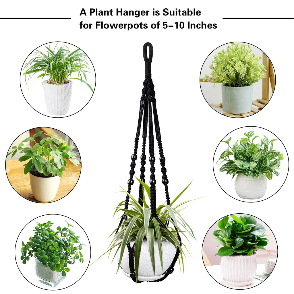 Augshy Macrame Hanging Planter, Set of 2 Hanging Planters, Indoor Outdoor Decor Handmade Hanging Plant Holder(35 Inch)