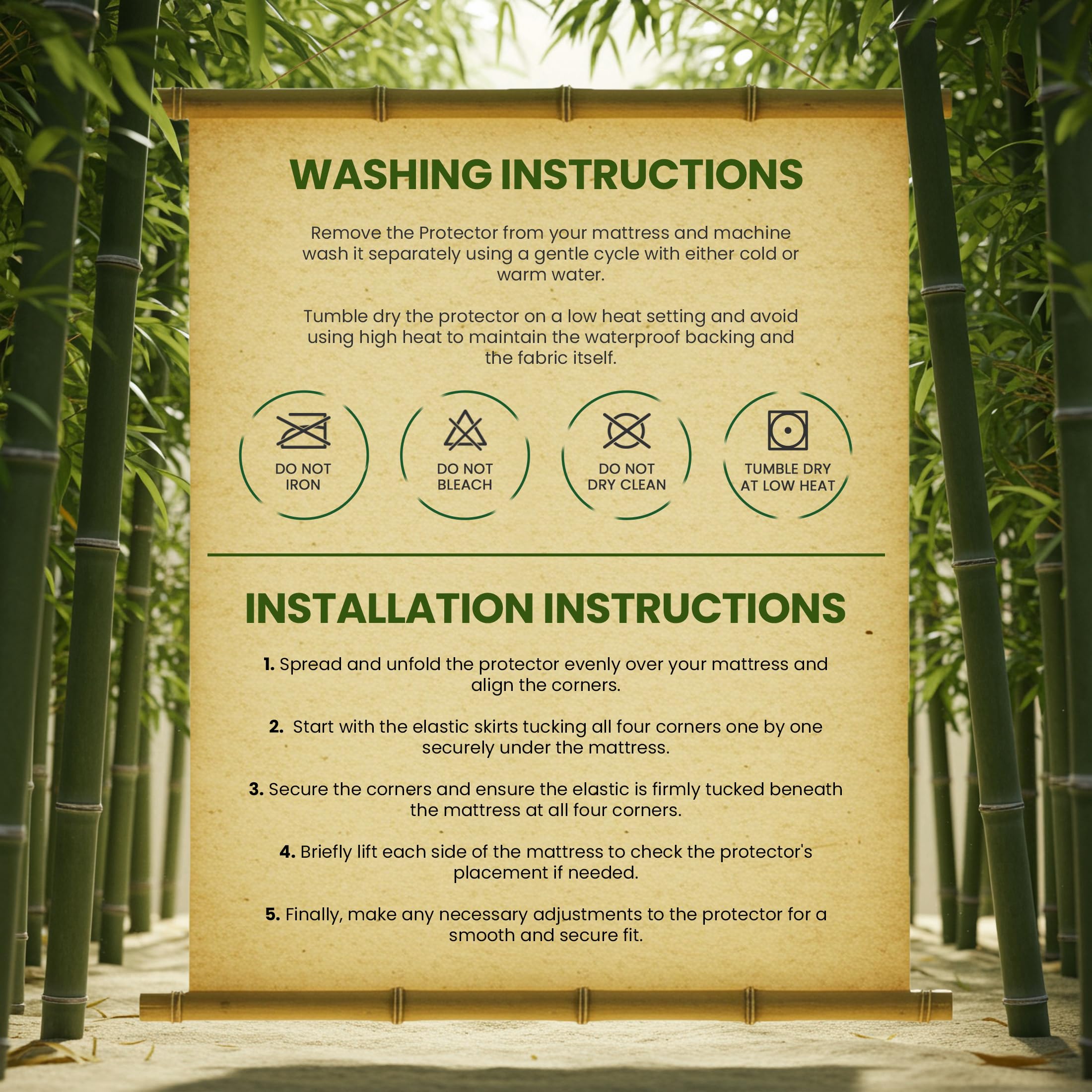 Utopia Bedding Waterproof Mattress Protector Full/Double Size, Bamboo Viscose Mattress Cover 200 GSM, Fits 15 Inches Deep, Breathable, Fitted Style with Stretchable Pockets