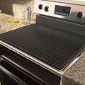 Silicone Stove Top Cover for Electric Stove - Silicone Stove Mat for Glass Top Stove, Glass Cooktop Protector, XL Dish Drying Mats Kitchen, Range Covers Electric Stove (Black,28x20inch)