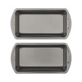 GoodCook Nonstick Loaf Pan 8 x 4-Inch Heavy-Duty Steel Bakeware with Easy-Clean Non-Stick Coating, Oven & Dishwasher Safe Pan for Meatloaf Breads Lasagnas Casseroles & More, Set of 2, Gray