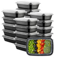 Gusto [24 oz -50 Count] 1 Compartment Meal Prep Containers Reusable- Microwaveable, Dishwasher and Freezer Safe,BPA-Free, Portion Control and Convenience Food Storage with Lids- Formerly Comfy Package