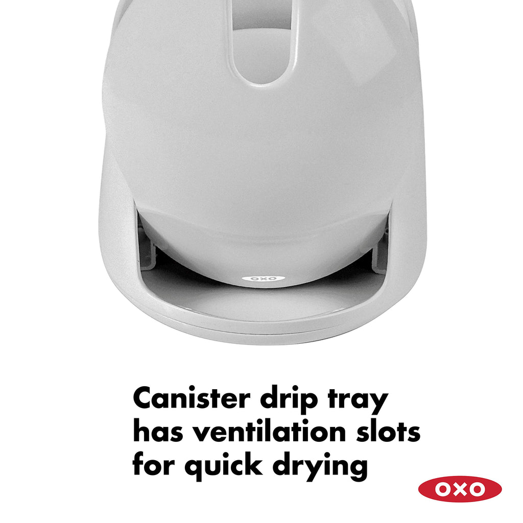 OXO Good Grips Hideaway Compact Toilet Brush-Gray