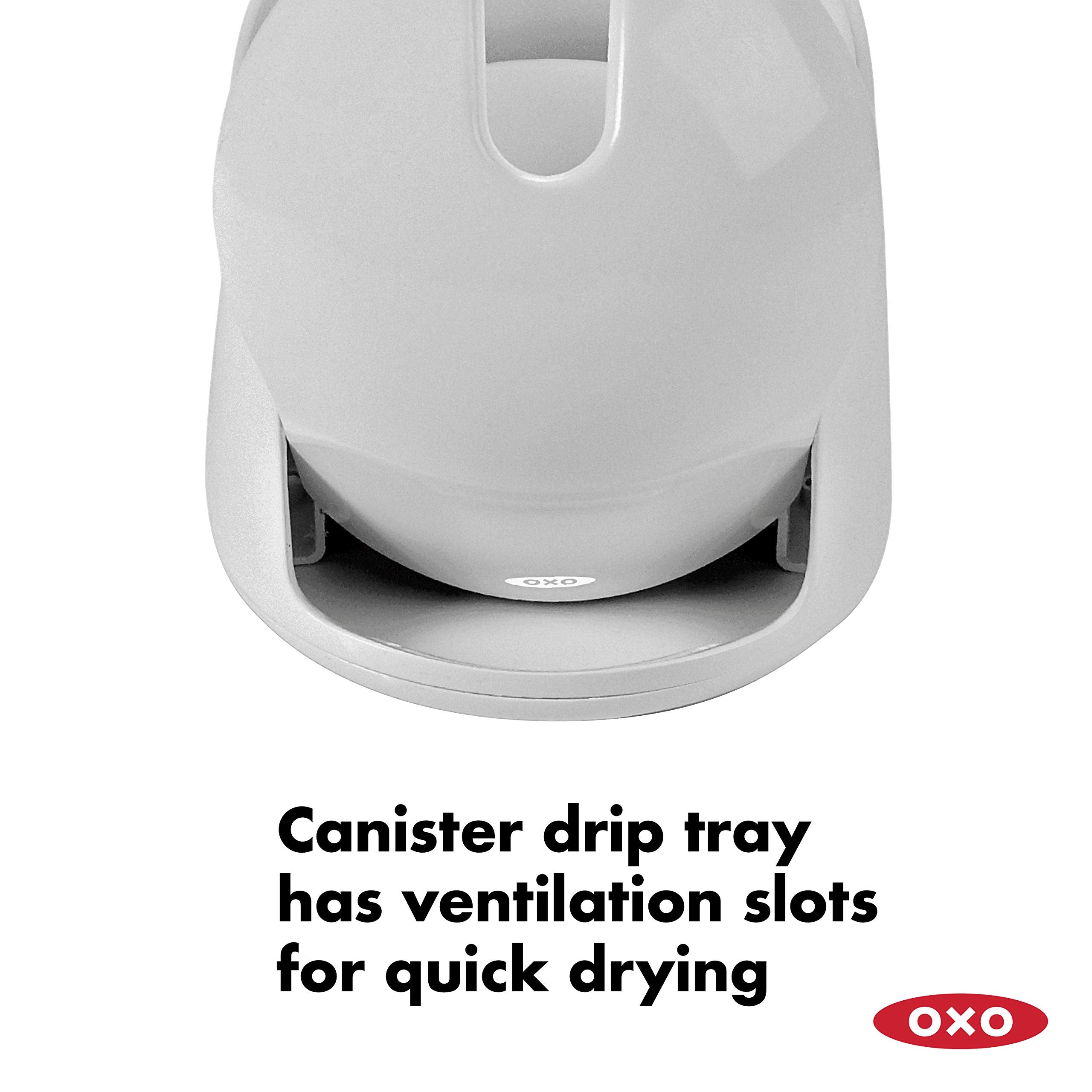 OXO Good Grips Hideaway Compact Toilet Brush-Gray