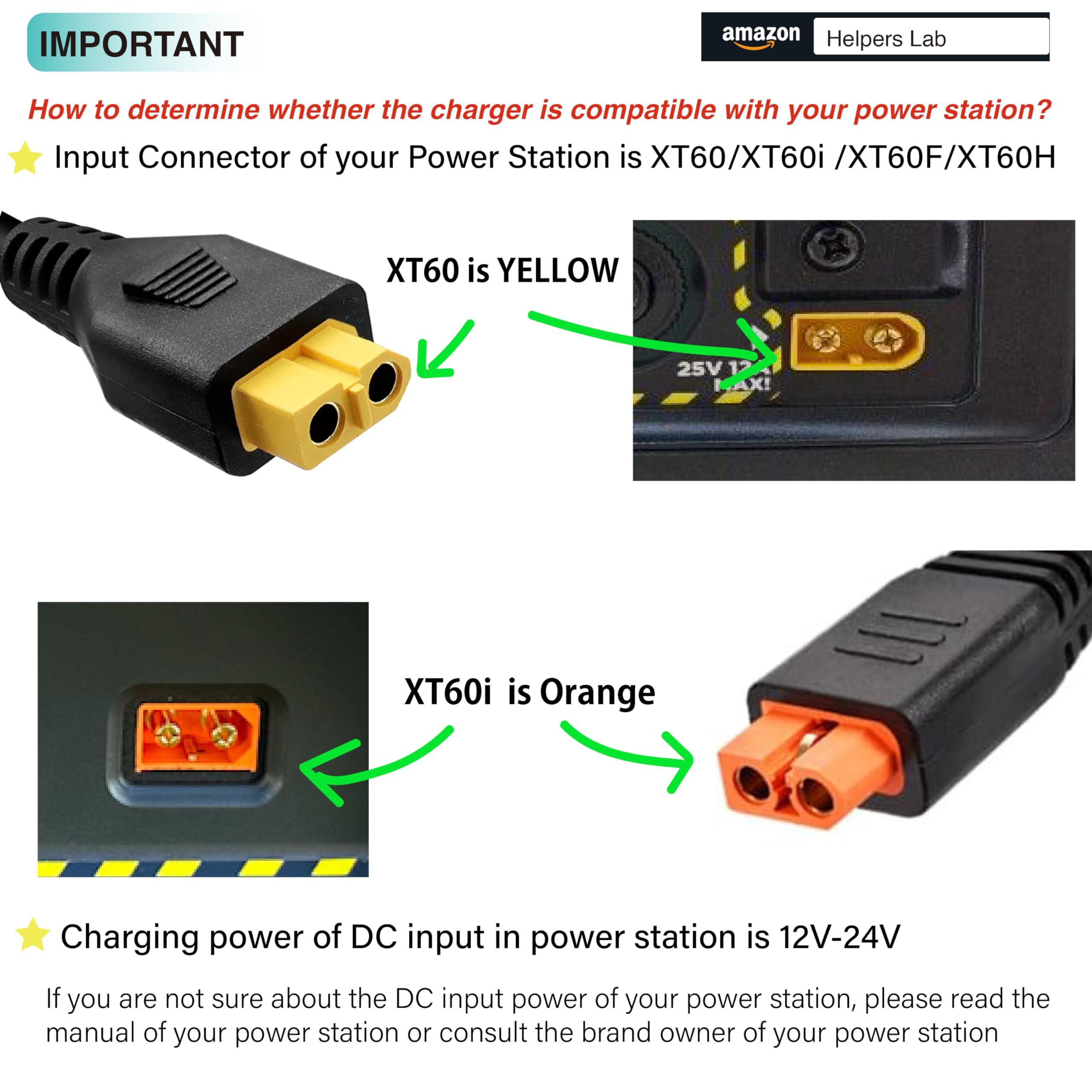XT60 Cigarette Lighter Car Charger Power Supply 12V 24V Cable for Powerstation Ecoflow Delta River EB55 Elite and More 14AWG