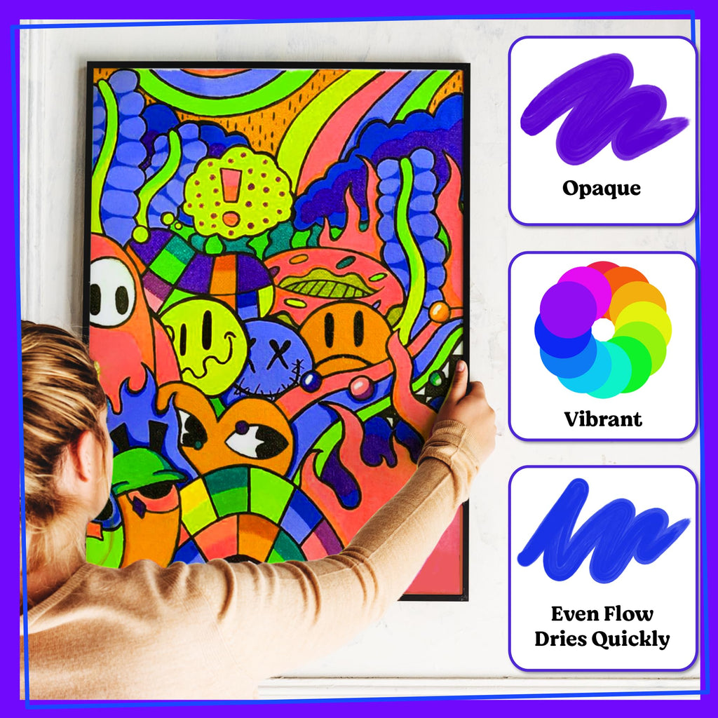 Chalkola 20 Oil Paint Pens - Oil Based Paint Markers for Metal, Fabric, Ceramic, Glass, Rocks - Waterproof & Permanent Paint Markers for Wood, Plastic Surfaces, Steel - 1mm + 5mm Dual Tip