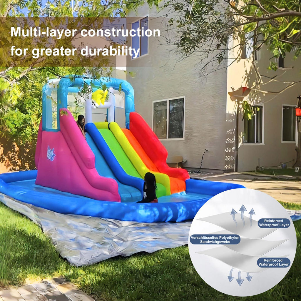 Silver Waterproof Tarpaulin-16 mil Heavy Duty Waterproof Tarpaulin,Multi-Purpose Protective Cover,UV and Tear Resistant,Outdoor Tarpaulin for Camping,Pool,car,Garden