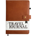Jamsify Studios Travel Journal with Prompts (Hardcover) 2nd Edition - Vegan Leather Adventure Essential - 2-Page-A-Day Travel Journal (40 Days) for Women Men Nonbinary - A5 Daily Diary & Traveler Notebook - Gift - Present